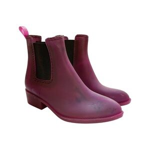 Jeffrey Campbell Havana matte purple Chelsea Rain boots/Last Stormy/Women size 9